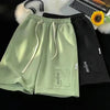 high waist shorts American style streetwear letter print sports shorts fashion