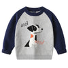 Korean Style Toddler Boy Sweater Cartoon Dog Pullover 2024
