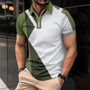 2024 Printed Comfortable, Everyday Men's Zipper short-sleeved Shirt