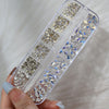 Gold Flat Back Nail Rhinestones Crystals 12 Grids Manicure Diamond