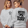 Wrestling Mama Letter Print Hoodie for Women