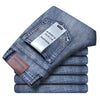 Jeans Men Light Blue Casual Straight Stretch Fashion Classic Work Denim