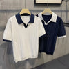 Men's High-end Feelknitpolo Shirt Trendy Brand Casual Short Sleeves Summer