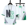 Men Summer Tracksuit Short T-Shirt +Shorts Set Sports Fashion Outfit Casual