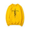 Faith Cross Hoodie Christian Women Crewneck Sweatshirt