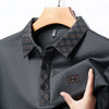 2024 Spring Men's Long Sleeved POLO Shirt Middle Youth