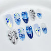 Blue Bow Nail Design