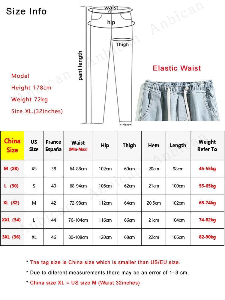 Winter Men's Jeans Fleece Liner Thick Straight