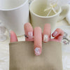 Chic Handmade Short Press On Nails with Daisy Design
