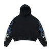 Hip hop retro flame print hoodie men y2k