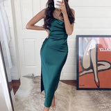 Fashion Green Party Sexy Evening Dress Backless Vestido 21796