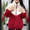 Womens Lamb Fleece Mid-Length Coat