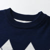 Warm Plaid Hooded SweaterBoys College Style Knitwear