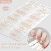 Gradient Auroras Semi Cured Gel Nail Strips Sparkly Shinning DIY Gel Polish