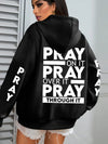 Pray On It Y2K Slogan Fleece Streetwear Hoodie