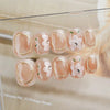 Golden Floral Press-on Nails