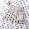 Women's A-Line Plaid Pleated Skirt Chic Preppy Style