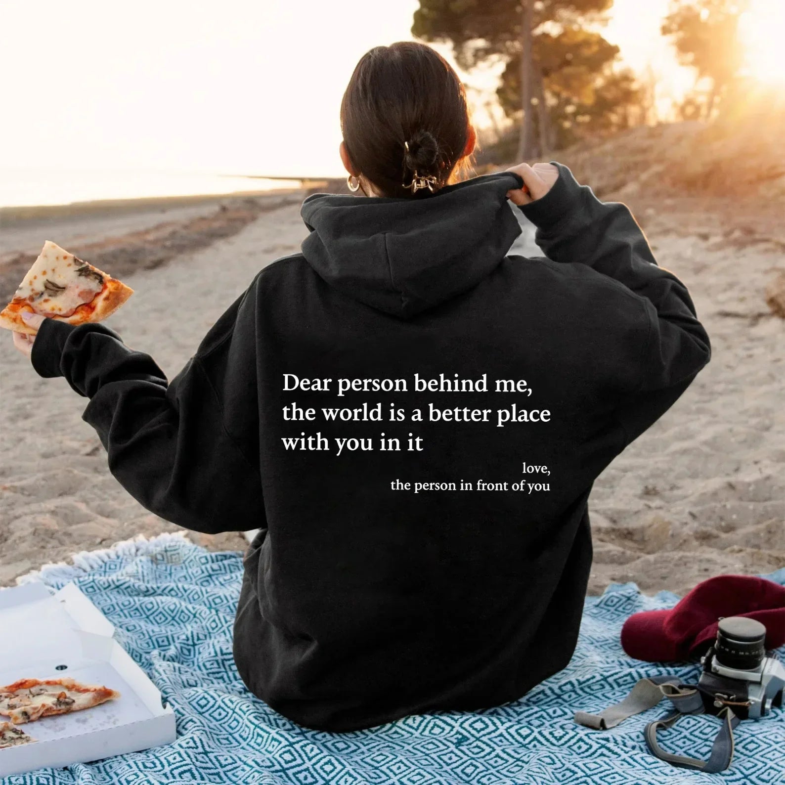 Dear Person Behind Me Hoodie Aesthetic Sweatshirt Words on back Hoodie