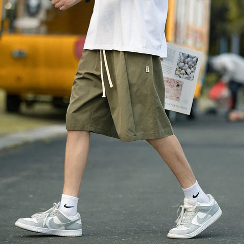 2024 Summer Baggy Men Shorts Y2K Streetwear Overalls