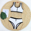 Women's Swimwear High Waist Bikinis Shorts Luxury Ribbed Two-piece