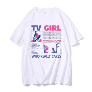 Trend Tv Girl Lovers Rock Song Print T-shirt Women Hip Hop Oversized
