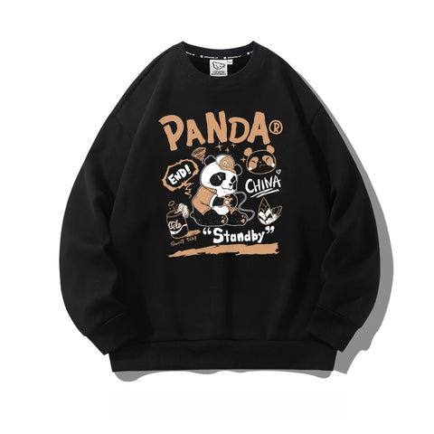 CrewNeck Sweatshirts Cute Panda Hoodies Pullover Sweater Casual Fall Outfit