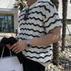 Update Your Style Trendy Striped Jacquard Mens T-Shirts for Spring and Summer
