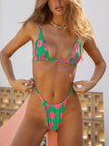 Micro Bikini Sexy Swimsuit Set Floral Swimming Suits Beachwear