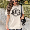 Jesus Highway Faith Tee Women Retro Boho Bible Verse Top