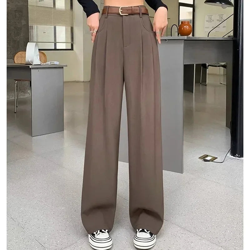 High Waist Wide Leg Suit Pants