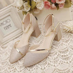 High-heeled Shoes Women's High-quality Silver Wedding High-heeled Shoes