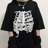 Skeleton Cat Anatomy T-Shirt - Summer 2024 Women's Collection