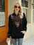 Women's Boho Floral Embroidery Casual Sweatshirts Pullover