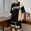 Men Alphabet Top Jogging Sports Suits Shorts Sets Sweatshirt Tracksuit