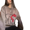 Womng Cute Sheep Jacquard Sweater Loose Winter Style