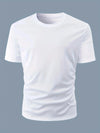 Men's Casual Loose Print Round Neck T-shirt Top