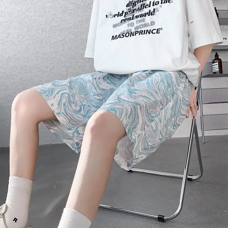 Men's Tie-Dye Streetwear Shorts – Trendy High-Waist Summer Look