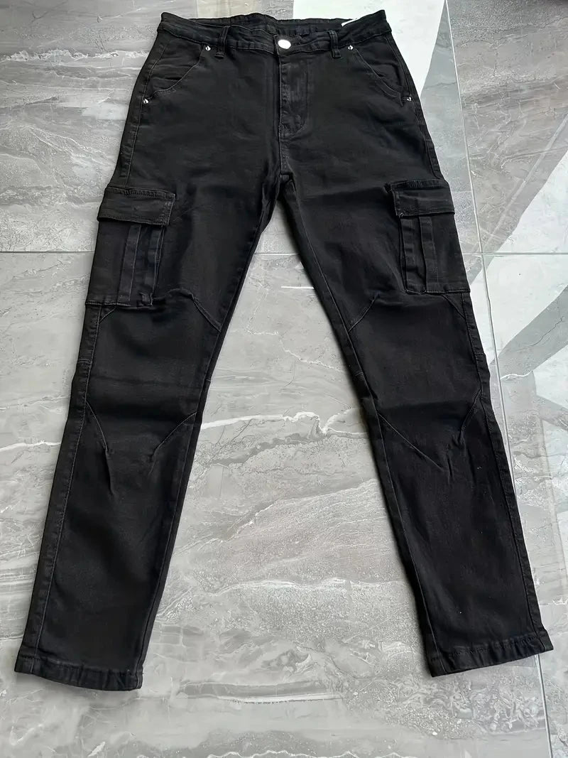 Hose mit mehreren Taschen Bequeme Hose im Streetstyle Jeans für Outdoor-Aktivitäten 
