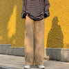 Style Corduroy Wide-leg Trousers Draped Loose-fit Slimming Casual Straight-leg