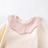 2024 Autumn Baby Bodysuit Cute Knit Mint leaf Collar Long Sleeve Bodysuit