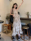 Strap Floral Long Dress