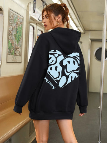 Stand Out with the Quirky Smile Pattern Hoody!