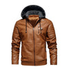 Men's PU Leather Jacket Fleece Lined