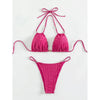 High Waisted Solid Split Body Bikini