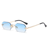 UV400 Rimless Rectangle Sunglasses Embrace Stylish Eye Protection