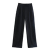 Womens Baggy Wide Leg Office Trousers