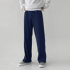 Mens Summer Streetwear Pleated Casual Straight-leg Pants Man Running