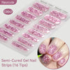 Gradient Auroras Semi Cured Gel Nail Strips Sparkly Shinning DIY Gel Polish