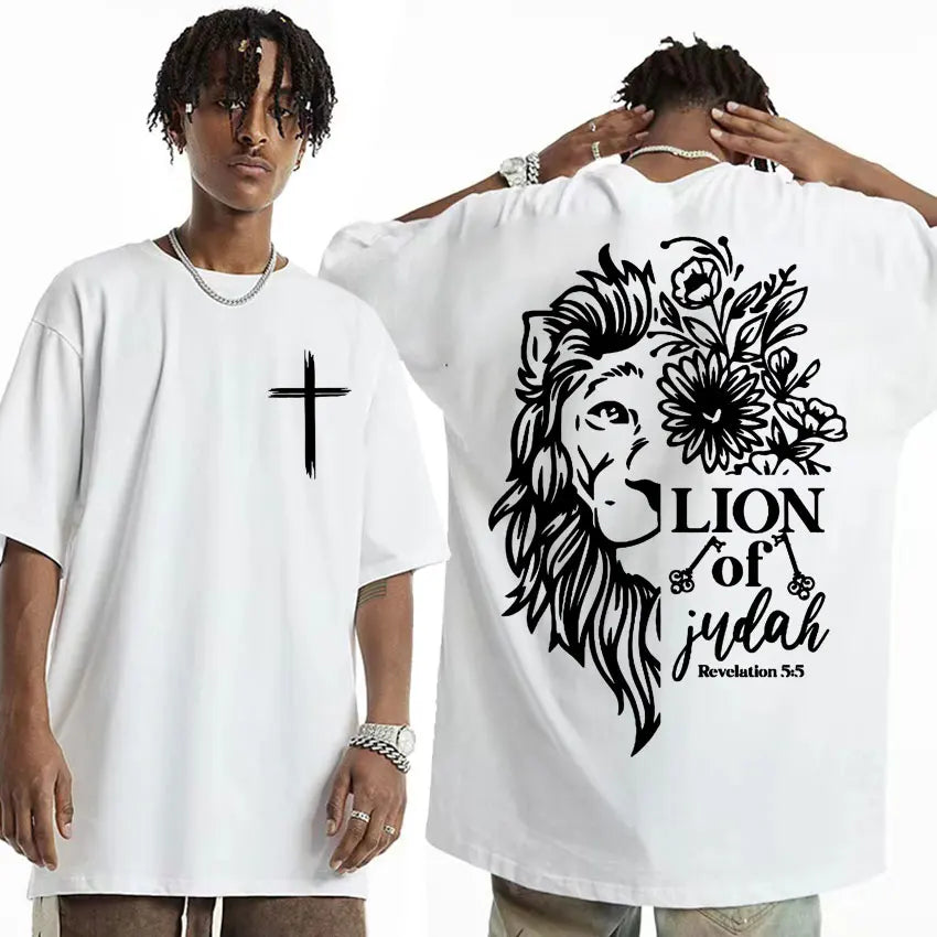 Jesus Lion of Judah Print T-shirt