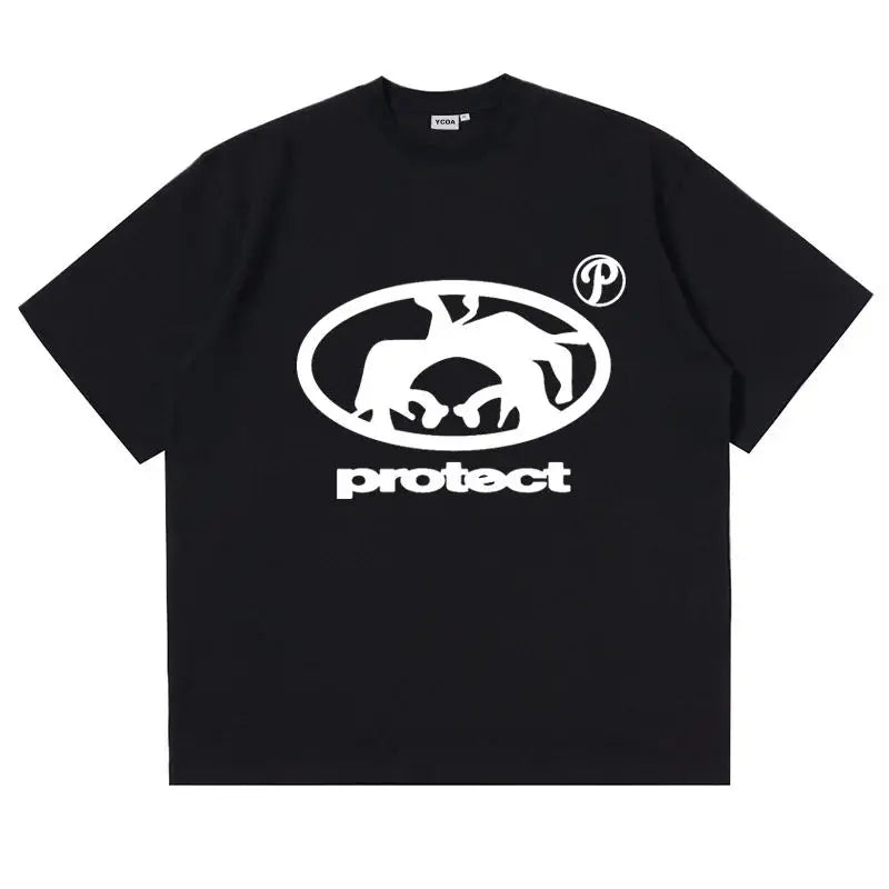 Men T-Shirt Oversized Tops Summer Harajuku Short Sleeve Y2k Streetwear